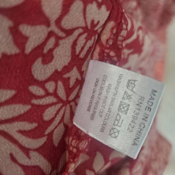 TOBI maroon and cream sheer cardigan shawl - Picture 7 of 10